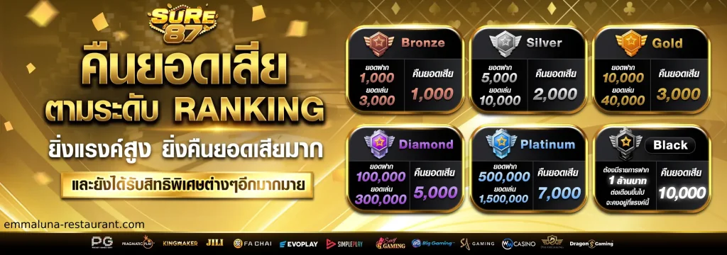 sure87 สมัครสมาชิกฟรีพร้อมโบนัส จัดเต็มแน่นอน